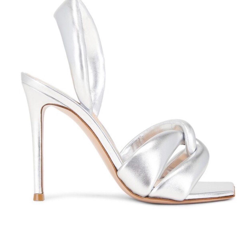 Gianvito Rossi Metallic Silver Heels